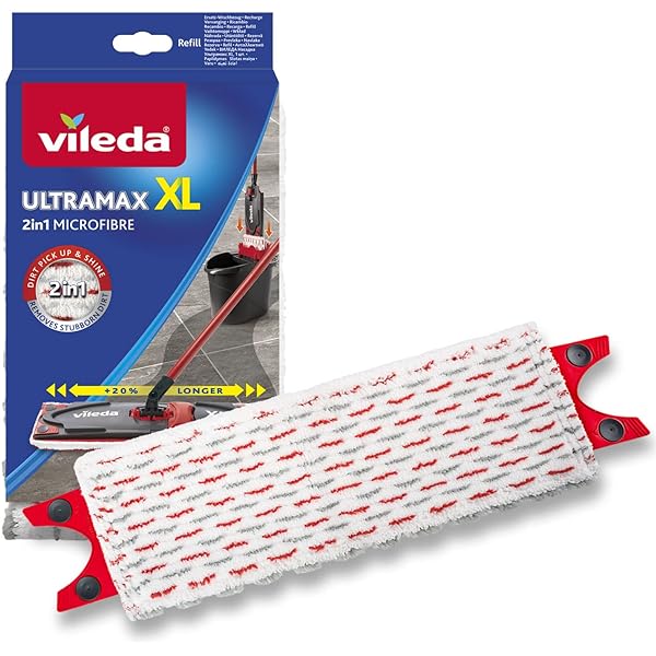 Set complet de mop de podea Vileda Ultramax Turbo 2in1, mop cu maner telescopic, capac din microfibra si galeata cu power spinner, pentru toate podelele dure, lungime maner 75-130cm, ambalaj eco