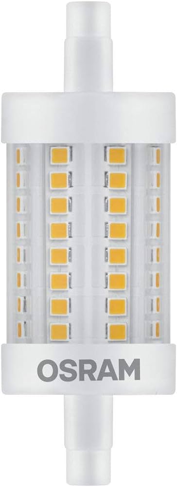 Lanternă LED reglabilă OSRAM cu bază R7s, tub LED de 16 W, înlocuitor pentru bec de 125 W, alb cald (2700K) [Clasa de energie E]