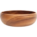 Premier Housewares Bol de salată din lemn de salcâm Bol de salată mare sculptat manual, 26 x 26 x 8 cm