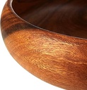 Premier Housewares Bol de salată din lemn de salcâm Bol de salată mare sculptat manual, 26 x 26 x 8 cm