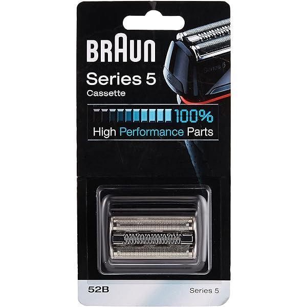 Cap de ras aparat de ras electric Braun Series 5, piesa de ras de schimb compatibila cu aparatele de ras pentru barbati Seria 5, 51S, argintiu | 1 pachet