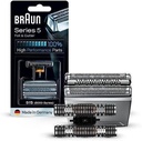 Cap de ras aparat de ras electric Braun Series 5, piesa de ras de schimb compatibila cu aparatele de ras pentru barbati Seria 5, 51S, argintiu | 1 pachet