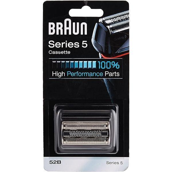 Cap de ras aparat de ras electric Braun Series 5, piesa de ras de schimb compatibila cu aparatele de ras pentru barbati Seria 5, 51S, argintiu | 1 pachet