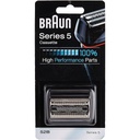 Cap de ras aparat de ras electric Braun Series 5, piesa de ras de schimb compatibila cu aparatele de ras pentru barbati Seria 5, 51S, argintiu | 1 pachet