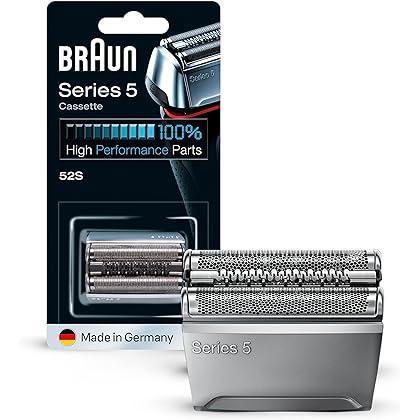 Piesă de bărbierit de schimb pentru aparatul de ras electric Braun Series 5 52S, compatibil cu aparatele de ras pentru bărbați Seria 5 (vechea generație), argintiu, pachet de 1