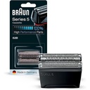 Cap de ras Braun Series 5, aparat de ras electric, piesa de ras de schimb compatibila cu aparatele de ras pentru barbati Seria 5 si 6 (modele din 2020), 53B, negru, pachet de 1