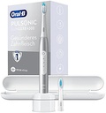 Oral-B Pulsonic Slim Luxe 4500 Periuță de dinți electrică sonică, 2 perii de schimb, 3 moduri de curățare pentru îngrijirea dentară și gingii sănătoase, husă de călătorie, proiectată de Braun, negru mat