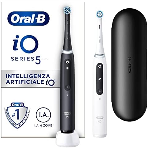 Periuță de dinți electrică Oral-B iO 5N albă cu Bluetooth, 1 perie, 1 husă de călătorie