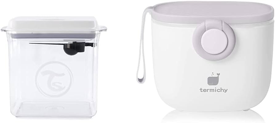 Recipient de depozitare pentru lapte praf Twistshake cu lingură 1700 ml, dozator de lapte praf sigilat cu capac ermetic, operare cu o singură mână, fără BPA, transparent
