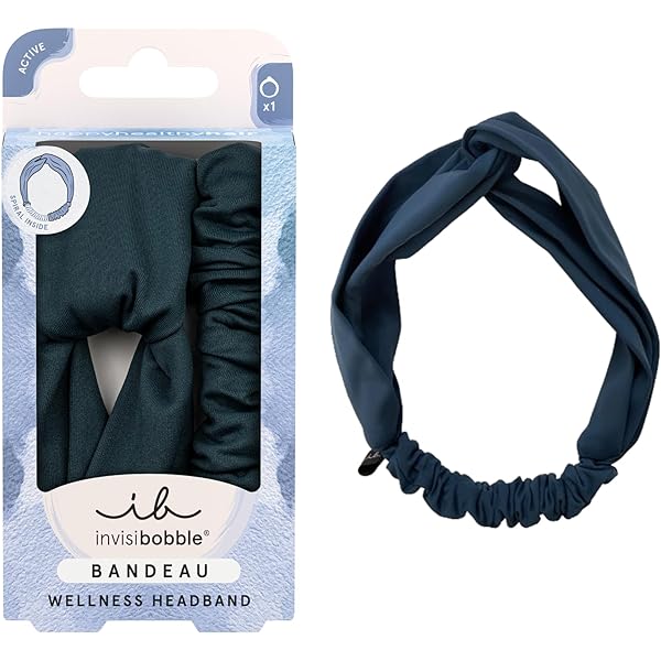 Bandau invisibobble Bandau Azure, Bandă de păr elegantă cu HairLoveTech, stil și protecție pentru uz zilnic, accesoriu versatil pentru păr sănătos, confortabil pentru orice mărime de cap