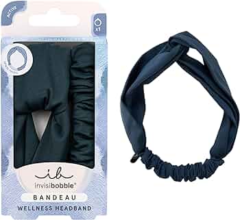 Bandau invisibobble Bandau Azure, Bandă de păr elegantă cu HairLoveTech, stil și protecție pentru uz zilnic, accesoriu versatil pentru păr sănătos, confortabil pentru orice mărime de cap