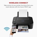 Imprimantă WiFi 3-în-1 PIXMA TS3551i pentru birou, copiator și scaner - Compatibil cu planul de imprimare PIXMA - Imprimare fotografii fără margini - Imprimare/Scanare wireless prin cloud și smartphone (alb)