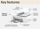 Imprimantă multifuncțională HP DeskJet 4220e, 3 luni de imprimare gratuită cu cerneală HP Instant inclusă, HP+, imprimantă, copiator, scaner, expediere fax mobil, WiFi, alimentator automat de documente, alb