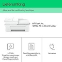 Imprimantă multifuncțională HP DeskJet 4220e, 3 luni de imprimare gratuită cu cerneală HP Instant inclusă, HP+, imprimantă, copiator, scaner, expediere fax mobil, WiFi, alimentator automat de documente, alb