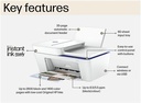 Imprimantă multifuncțională HP DeskJet 4220e, 3 luni de imprimare gratuită cu cerneală HP Instant inclusă, HP+, imprimantă, copiator, scaner, expediere fax mobil, WiFi, alimentator automat de documente, alb