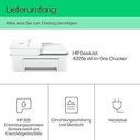 Imprimantă multifuncțională HP DeskJet 4220e, imprimare gratuită 3 luni cu cerneală HP Instant inclusă, HP+, imprimantă, copiator, scaner, livrare fax mobil, WLAN, alimentator automat de documente, alb
