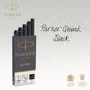 Cartușe de cerneală Parker pentru stilouri | cartușe scurte | cerneală neagră QUINK | 6 bucăți