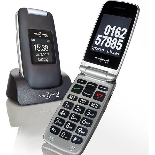 SPC Stella 2: Telefon mobil mobil pliabil pentru seniori, butoane mari, ușor de utilizat, ton inteligent de apel și notificări inteligente, reglare de la distanță, buton SOS, USB-C, 3 memorie directe