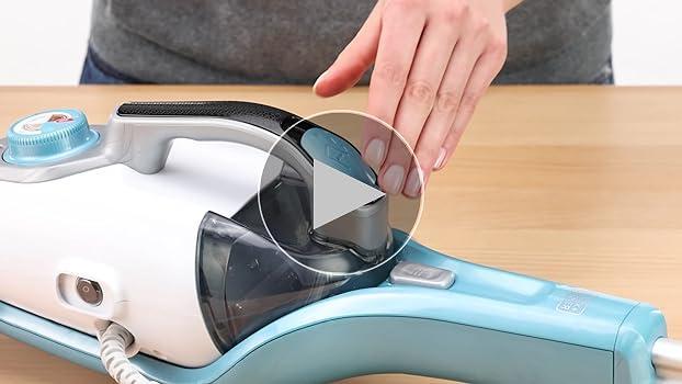 BLACK+DECKER - Mop cu abur STEAMITT cu detergent de maini si manusa - 12 accesorii - Multifunctional 1300 W - Timp de incalzire 15 sec - Rezervor 500 ml - Curatare perfecta - FSMH1321JSM-QS