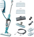 BLACK + DECKER FSMH13E5-QS Mașină de curățat cu abur cu detergent de mâini - 5 în 1 - 1300 W - Capacitate rezervor: 350 ml - A ucis 99,9% din bacterii - Timp de încălzire: 25 de secunde - Multi-suprafețe