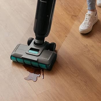 Mop electric Cecotec FreeGo Spălare și aspirare. 200 W, spălare și aspirare simultan, autonomie de 35 de minute, rolă Jalisco absorbantă, rezervor pentru apă curată și murdară, pulverizator și bază