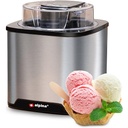 Aparat de inghetata alpina - aparat de inghetata moale - potrivit pentru inghetata, gelato, iaurt congelat si sorbet - continut 2L - auto-oprire automata - otel inoxidabil - argintiu