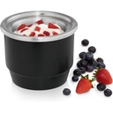 Aparat de inghetata alpina - aparat de inghetata moale - potrivit pentru inghetata, gelato, iaurt congelat si sorbet - continut 2L - auto-oprire automata - otel inoxidabil - argintiu