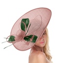 Căciulă de fascinator Caprilite Sinamay pentru femei Curse de bentiță de nuntă