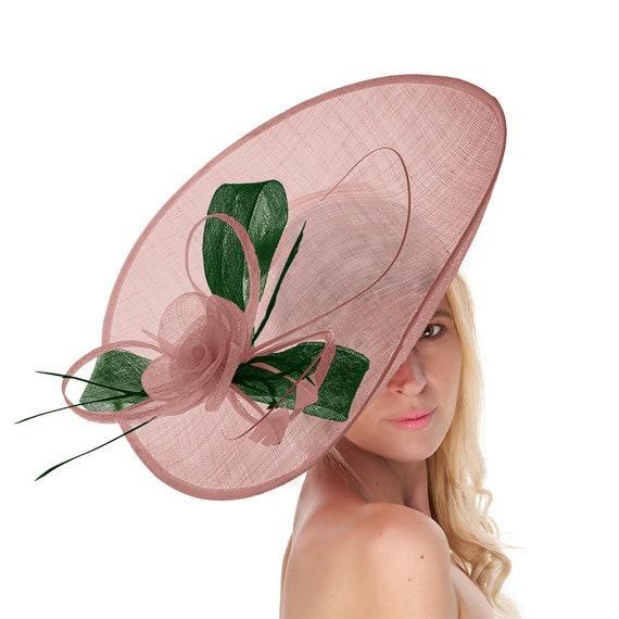 Căciulă de fascinator Caprilite Sinamay pentru femei Curse de nuntă cu bentiță