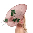 Căciulă de fascinator Caprilite Sinamay pentru femei Curse de nuntă cu bentiță