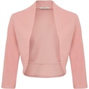DANAEST Cardigan de sărbători Bolero pentru femei Jachetă elegantă cu umeri, cu mâneci 3/4, Top scurt (708)