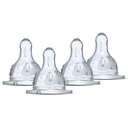Tetina rotundă anti-colici Dodie pentru începători Flow 2 - Pachet mediu de 4