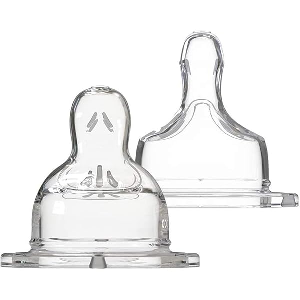 Tetina rotundă anti-colici Dodie pentru începători Flow 2 - Pachet mediu de 4