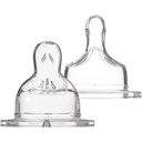 Tetina rotundă anti-colici Dodie pentru începători Flow 2 - Pachet mediu de 4