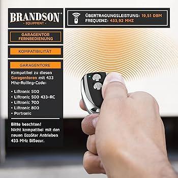 Emițător manual cu breloc HOMEPILOT pentru acționarea ușii de garaj Classic și Premium smart & RolloPort S1, S2, SX5 DuoFern, telecomandă pentru ușă de garaj 433,9 MHz, rază de acțiune aprox