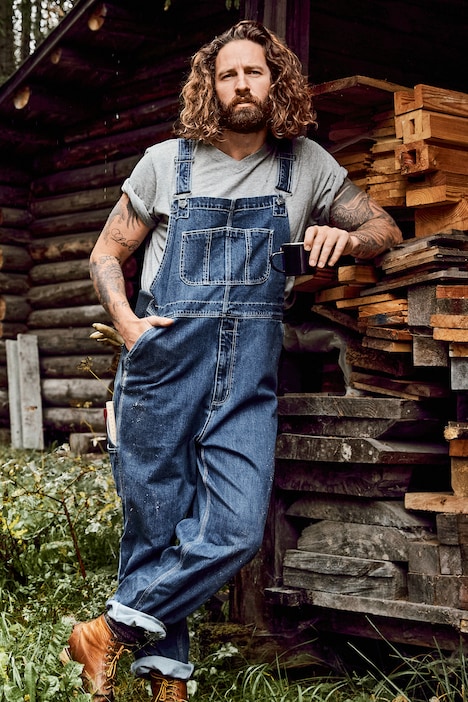 Salopete pentru bărbați, salopete din denim, salopete, bretele reglabile, buzunare multiple