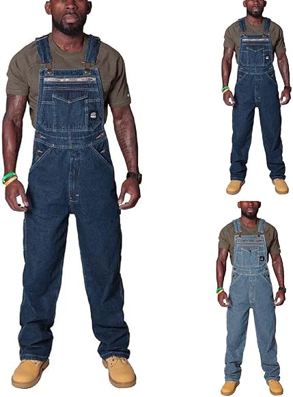 Salopete pentru bărbați, salopete din denim, salopete, bretele reglabile, buzunare multiple
