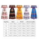 IWEMEK Rochie mexicană pentru femei, cu volan, rochie lungă, florală, fără umeri, cu centură, vară, boho, Cinco de Mayo, pentru festivalul Ziua Morților, rochie de petrecere de carnaval de Halloween