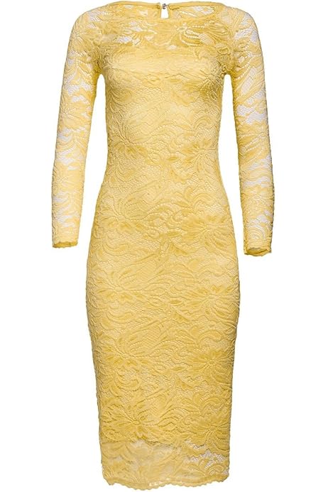 Rochie de dama Laeticia Dreams din dantela, maneca lunga, pana la gambe S M L XL XXL XXXL