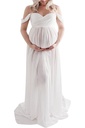 Rochie de maternitate Loalirando Fotografie de fotografiere șifon ușoară Lungime maxi rochie de fotografie cu umeri