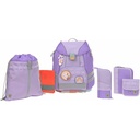 LÄSSIG Set ghiozdan 7 piese copii/set școală Flexy Unique violet/violet