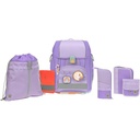 LÄSSIG Set ghiozdan 7 piese copii/set școală Flexy Unique violet/violet