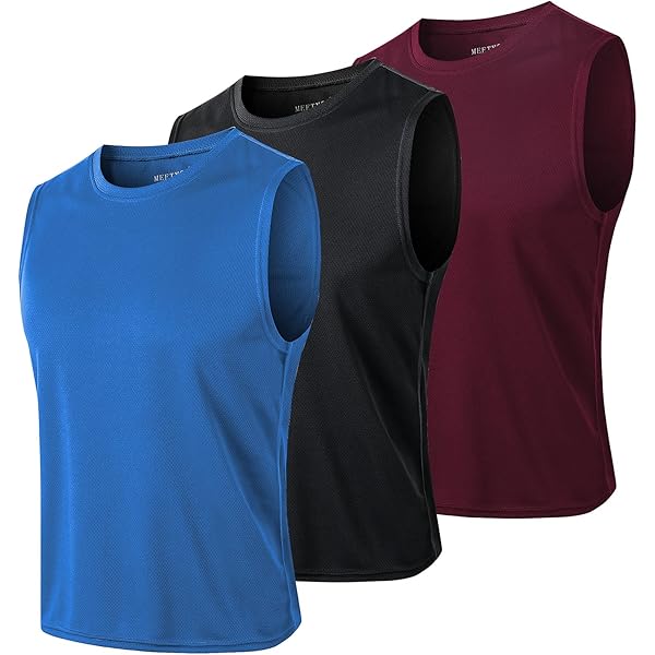 MEETYOO Tricou fără mâneci pentru bărbați, cămașă sport fără mâneci, tricou pentru fitness, tricou fără mâneci pentru alergare, jogging, sală