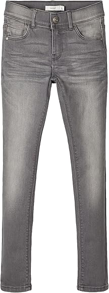 Blugi elastici skinny fit pentru fete NAME IT din denim gri