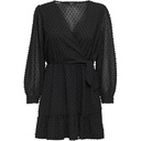 DOAR Damen Onltiva L/S Dobby Fake Wrap Dress Wvn