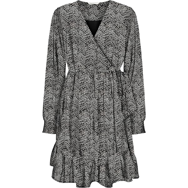 DOAR Damen Onltiva L/S Dobby Fake Wrap Dress Wvn