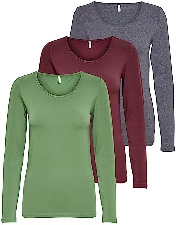 ONLY Damen Longsleeve Onllive Love Life Basic Cămașă Damen