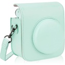 Geanta Rieibi pentru Mini 12 - Geanta din piele PU pentru Camera instantanee Mini 12 - Geanta detasabila cu curea de umar reglabila - Verde