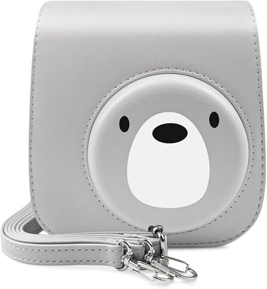 Geanta Rieibi pentru Mini 12 - Geanta din piele PU pentru Camera instantanee Mini 12 - Geanta detasabila cu curea de umar reglabila - Verde