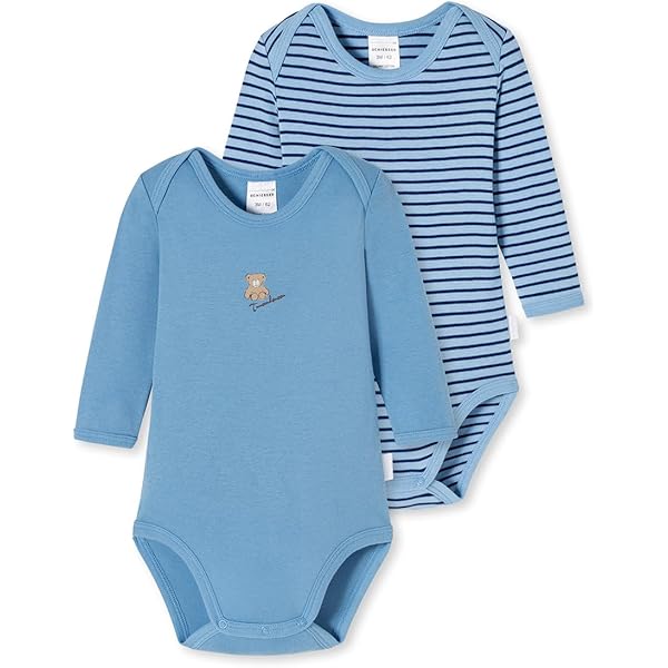 Schiesser unisex 2PACK Body cu mânecă lungă din bumbac organic - Fabricat în Europa